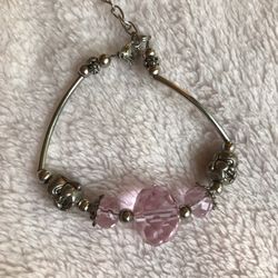 Pink Crystal Buddha bracelet 