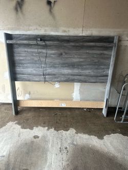 Queen Size Bed w/ LED light headboard