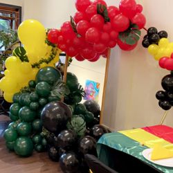 Balloon Garlands, Table Set Ups, Piñata 