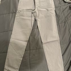 Men’s Gray Slim Fit Stretch Chino - Medium 
