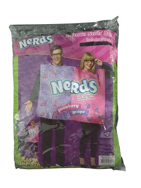 Nerds Adult Halloween Costume. One Size Fits Most. *2 Tunics.