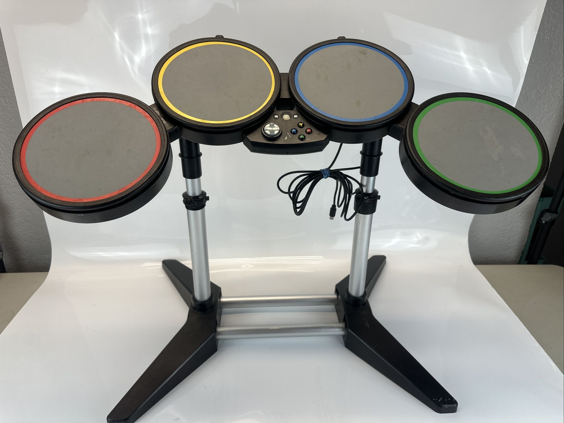 Harmonix Xbox 360 Rock Band Wired Drum Set 822149, No pedal or Drumsticks