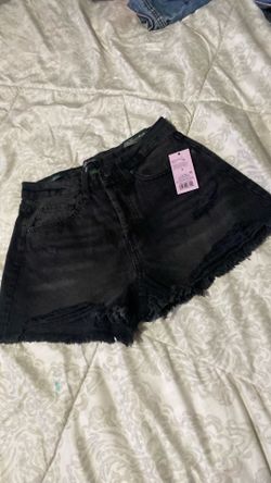 New black jean shorts