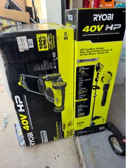 Ryobi lawnmower,Blower,trimmer 40V $360 Brand new FIRM PRICE