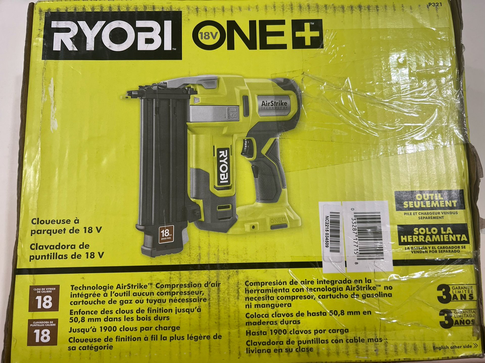 Ryobi 18v Brad Nailer