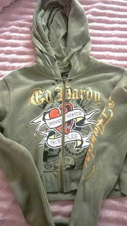 Green Ed Hardy Jacket Green Top