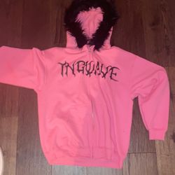 PINK FUR HOODIE