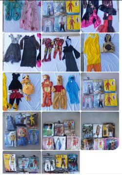 Halloween costumes all sizes 15dlls to 25 dlls 