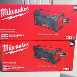 Milwaukee New M18 Bluetooth Speakers (tool Only)$160 Each One Cada Una 