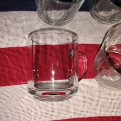 Vintage New Arcoroc clear glass coffee/tea cups