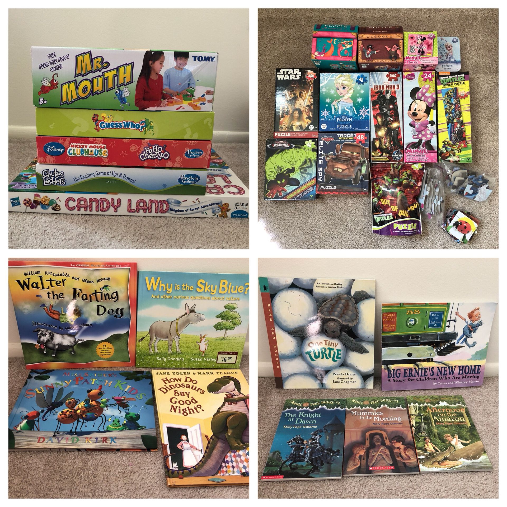 Kids games, books, & puzzles