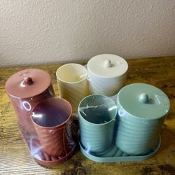 10 New Sealed Packs Sets of Cups and Trays