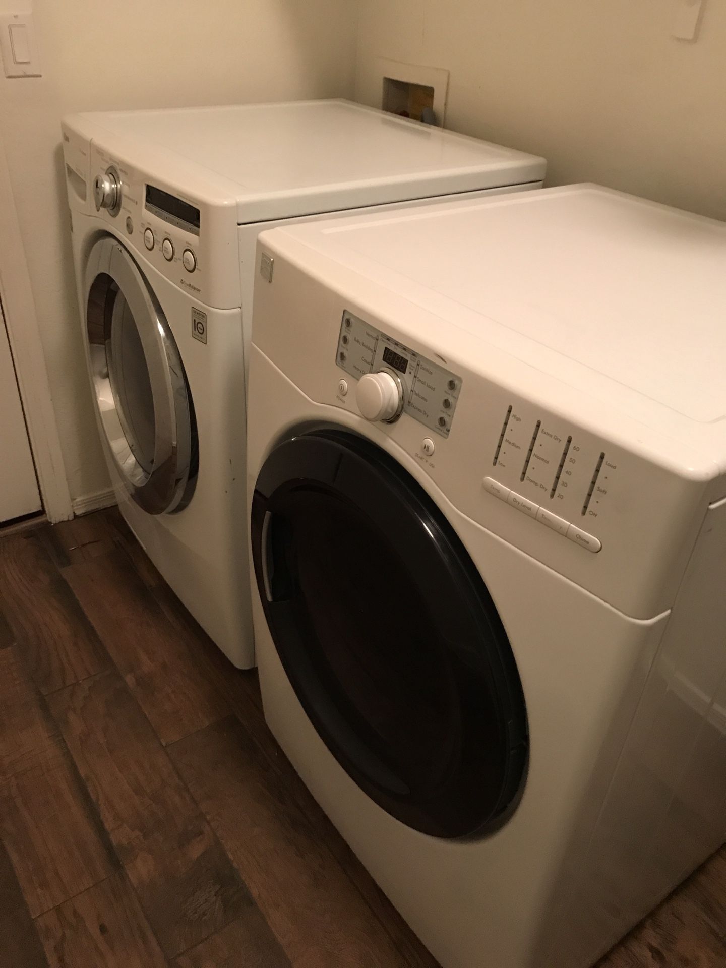 LG Washer And Kenmore Dryer