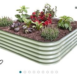 ✨️ $55 W281 VegHerb's Sea Green 9-in-1 Metal Raised Garden