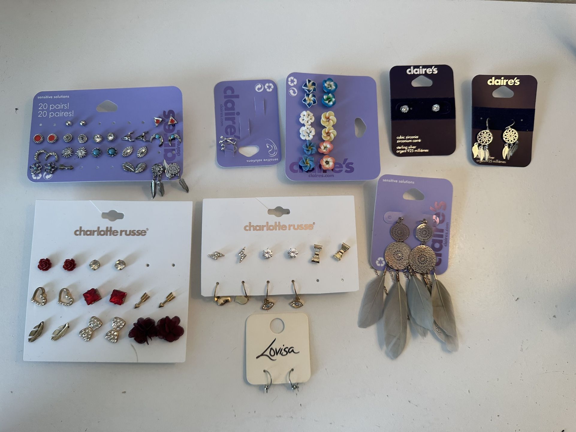 Claire’s Earrings 35 Pairs, NWT