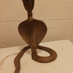 Vintage Brass Cobra Candleholder, 1970s