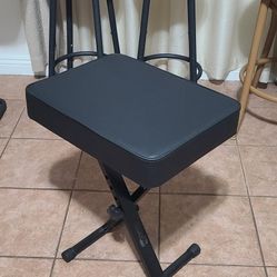 RockJam Premium Adjustable Padded Keyboard Bench or Piano Stool, Seat