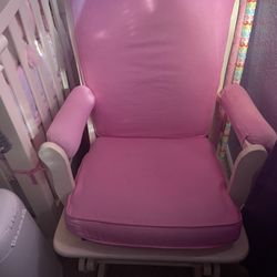 Pink Chair Rocker And Ottoman $150  Cash Only