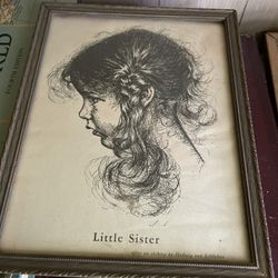 Little sister Framed Picture 8 X 10
