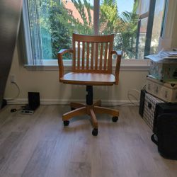Wood Office Chair With Arms