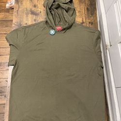 Supreme Layered Hooded L/S Top Olive