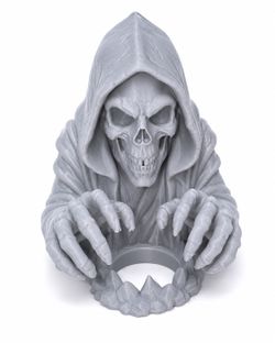 Grim Reaper Skull Tea Light Holder – 3D Printed Halloween Decor