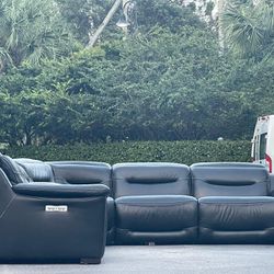 🛋️ Sofa/Couch Sectional Recliners - Leather - Black - Delivery Available 🚛