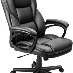Office Executive Chair High Back Adjustable Managerial HomeDesk Chair, Swivel Computer PU Leather 