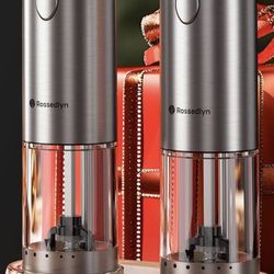 Electric Salt and Pepper Grinder Set Rechargeable with 6 Adjustable Coarseness, Upgraded Larger Capacity, Stainless Steel Automatic Pepper and Salt Gr