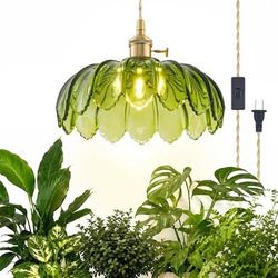 Hanging Grow Lights for Indoor Plants, 12W Full Spectrum 98+ CRI Grow Lamp, Dual CCT 3000K/4000K