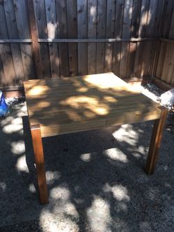 Wooden kitchen table