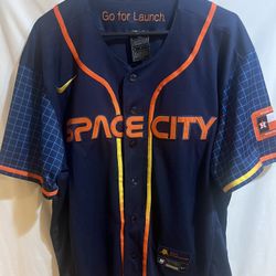 Nike MLB Houston Astros Space City Baseball Jersey Size 44 Used Good Condition $300 Meet Up In Irving @dfwgoods 