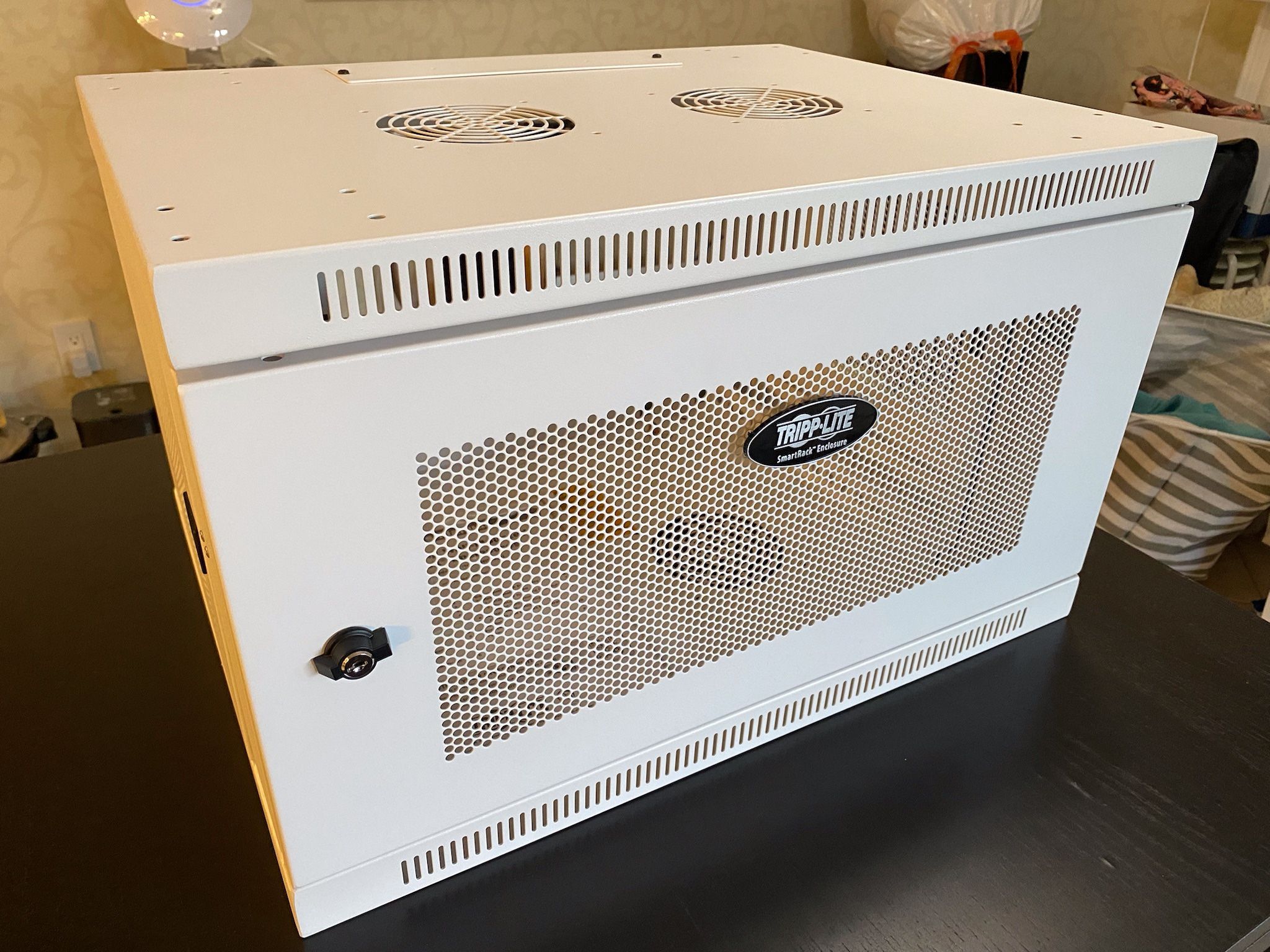 (New, Never Use) Tripp Lite Series Smart rack 6U Low-Profile Switch-Depth Wall-Mount Mini Rack Enclosure, White Mfg. Part#: SRW6UW