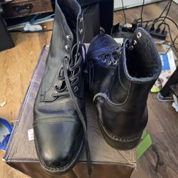 Size 13 Black Thursday Leather Boots Captain