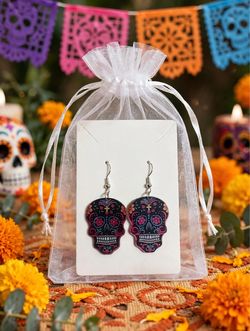 Sugar Skull Dangle Earrings