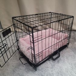 New In Box Small Dog Crate & Tray, Foldable Portable 18"x12"x14" Dog Cage Pet Carrier 