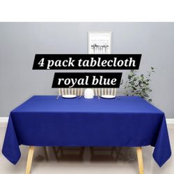4 Pack Royal Blue Tablecloth New  Party Decorations New