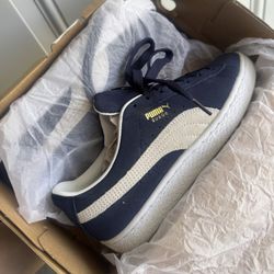 puma suede navy blue