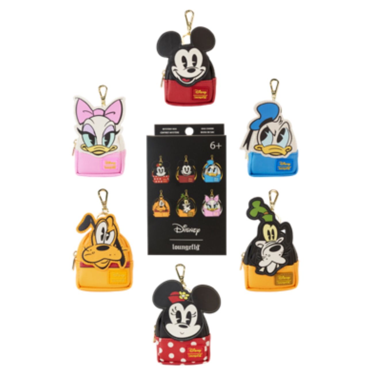 LOUNGEFLY Mickey & Friends Picnic Cosplay Mystery Mini Backpack Keychain Charm