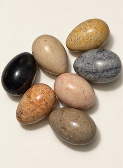 Decorative Marble Eggs – Set of 7 – Assorted Colors