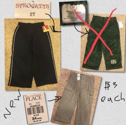 New 24 months/2T pants $3 each