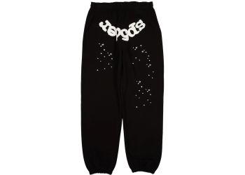 Black Sp5der Sweatpants