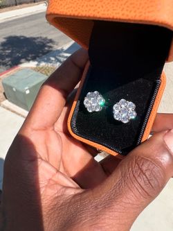 Diamond Flower Earrings