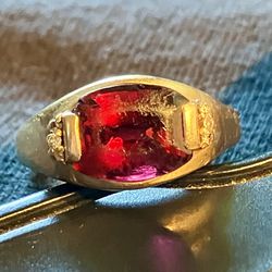 Ruby And Diamond Ring 