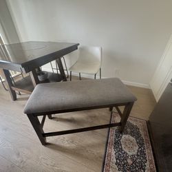 Table set 3 chairs 1 bench