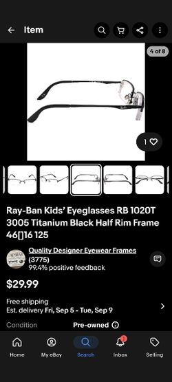 Ray ban Titanium Kids Flex Glasses 