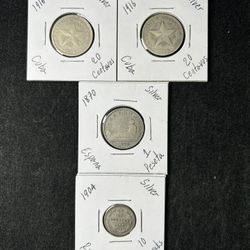 Foreign Silver Coins Lot Of 4 