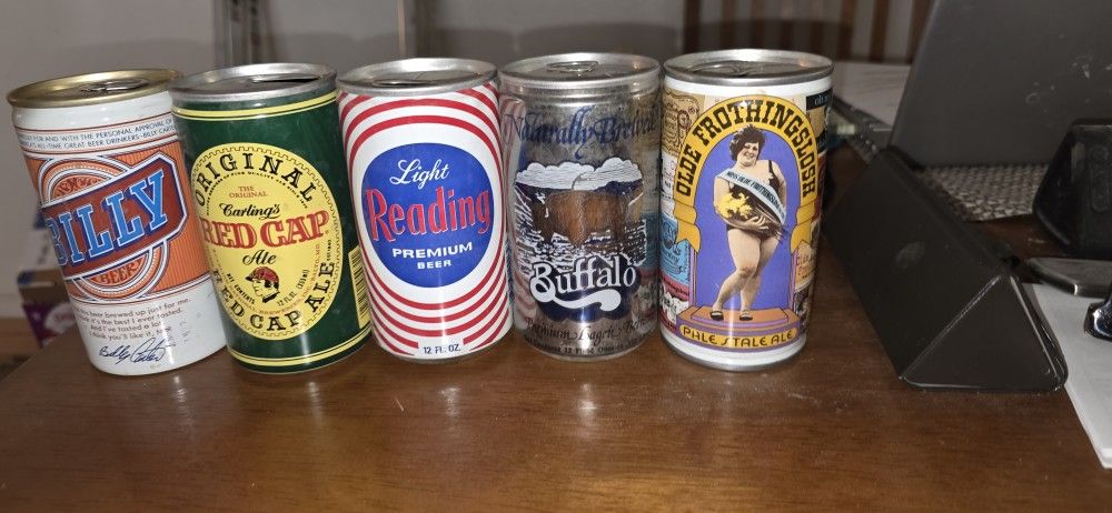 50 Year Old Boxes (4) Of Old Beer Cans