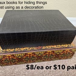 Faux decorative books