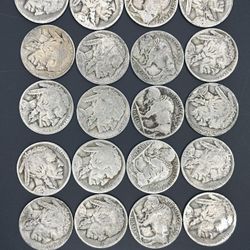 20 Mixed Date Buffalo Nickels